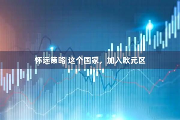 怀远策略 这个国家，加入欧元区